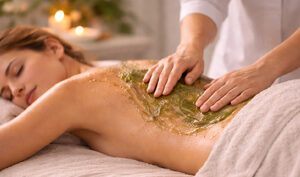 Masaje circulatorio con algas laminarias