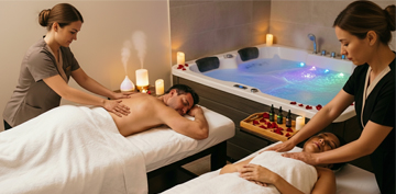 Masaje para dos con jacuzzi